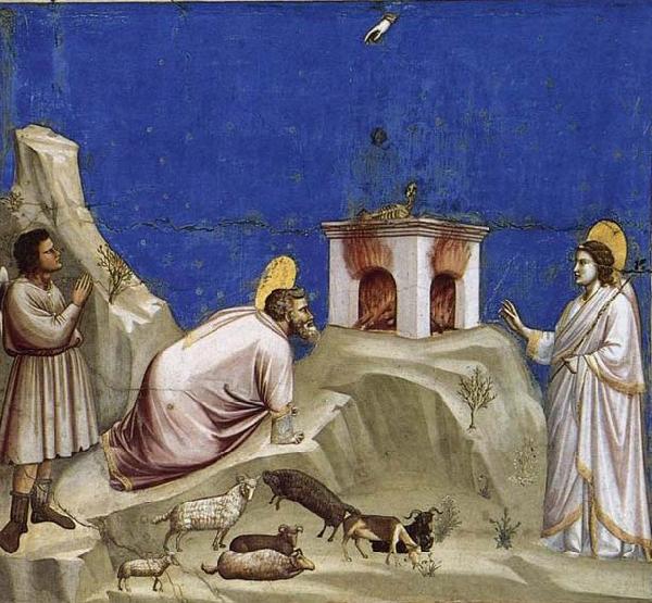 GIOTTO di Bondone Joachim-s Sacrificial Offering oil painting picture